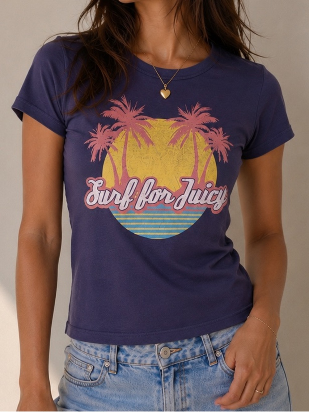 Juicy Couture Vintage Y2K Surf for Juicy T Shirt (Size XL)